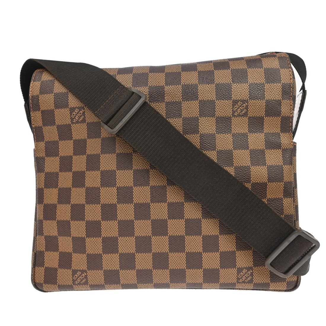 Louis Vuitton Naviglio Damier Canvas Shoulder Bag Brown Medium: Louis Vuitton Naviglio Damier Canvas Shoulder Bag Brown Medium This Louis Vuitton Damier Naviglio shoulder bag features the iconic check pattern in brown Damier canvas leather. The medium-sized bag is