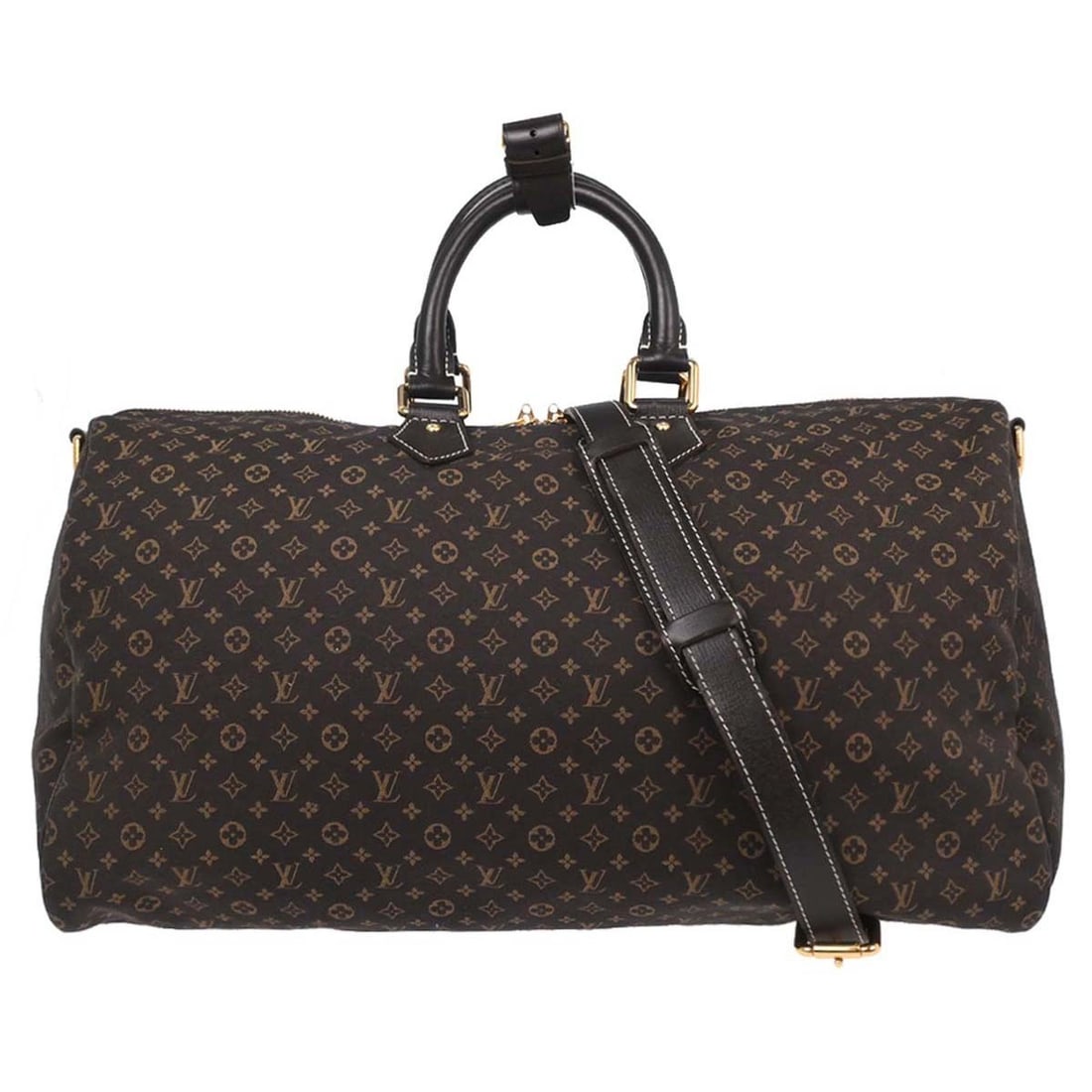 Louis Vuitton Idylle Speedy Voyage 45 Brown Monogram Duffle Bag: Louis Vuitton Idylle Speedy Voyage 45 Brown Monogram Duffle Bag This Louis Vuitton Idylle Speedy Voyage 45 duffle bag features the iconic brown monogram pattern and is crafted from durable canvas leat