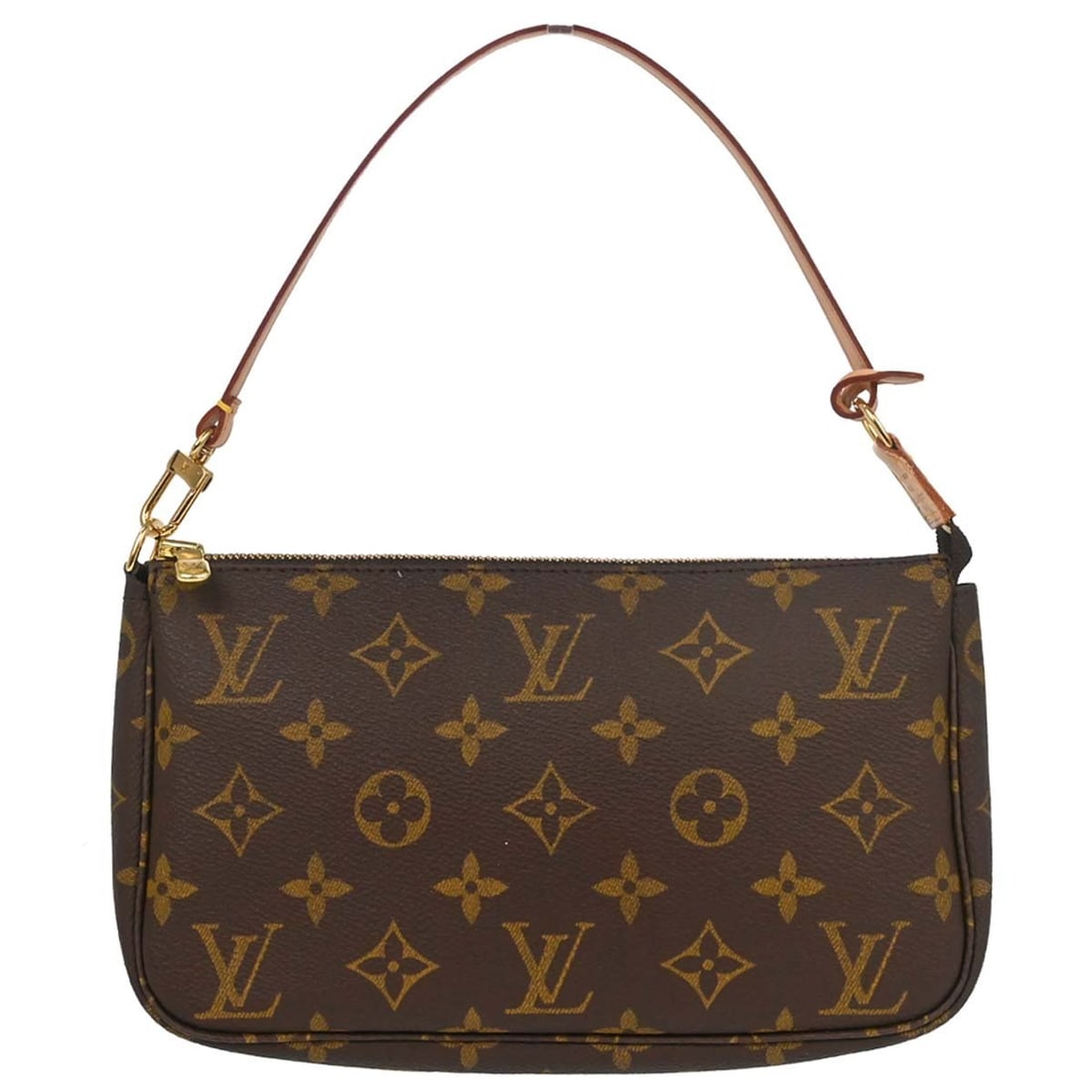 Louis Vuitton Pochette Accessoires Monogram Canvas Pouch: Louis Vuitton Pochette Accessoires Monogram Canvas Pouch This Louis Vuitton Pochette Accessoires handbag features the iconic Monogram canvas leather exterior in brown. Designed with a top handle and z