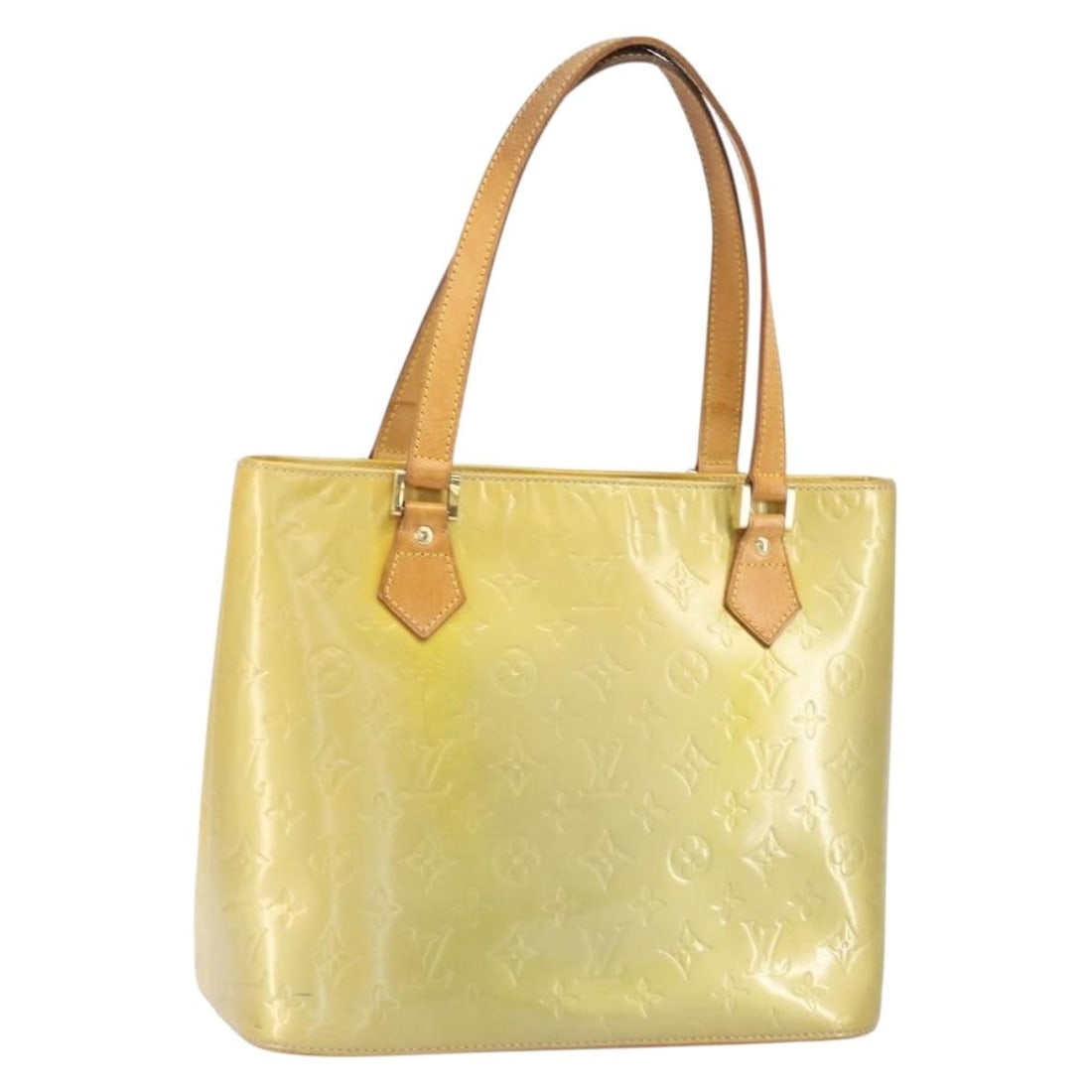 Louis Vuitton Houston Gris Patent Leather Monogram Vernis Women's Handbag M91053: Louis Vuitton Houston Gris Patent Leather Monogram Vernis Women's Handbag M91053 This is a Louis Vuitton Monogram Vernis Houston handbag in Gris patent leather. The bag is designed for women and featu