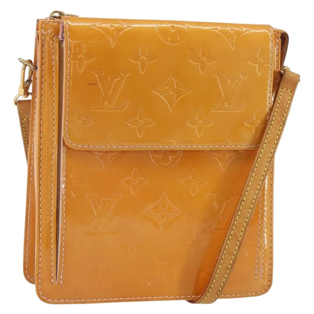 Louis Vuitton Marshmallow Pink Vernis Motto Patent Leather Accessory Pouch M91312 (1 of 18)