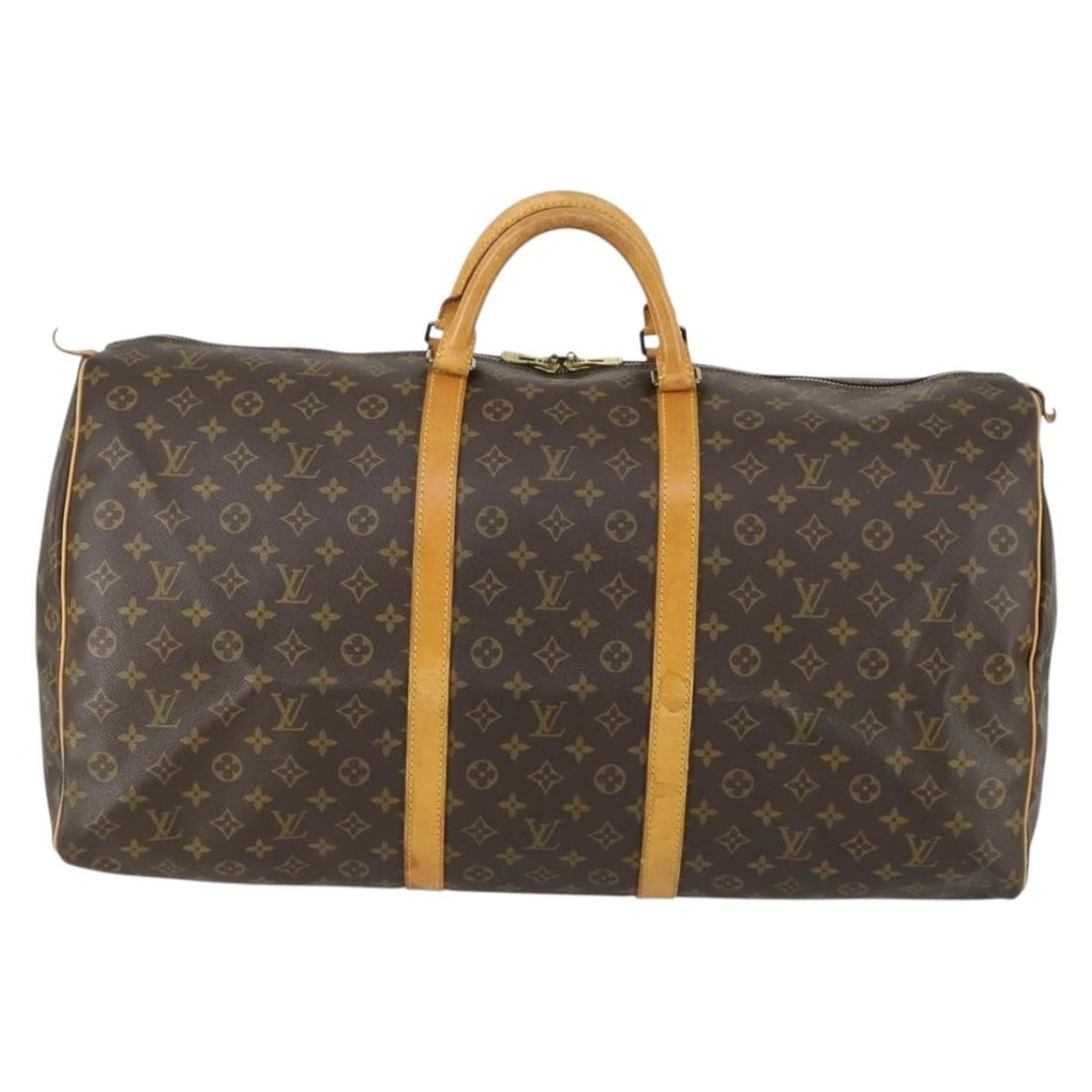 Louis Vuitton Monogram Canvas Keepall Travel Bag 60cm: Louis Vuitton Monogram Canvas Keepall Travel Bag 60cm This Louis Vuitton Keepall Bag features the iconic Monogram Canvas, designed for unisex use. The bag is crafted in a multicolour canvas material a