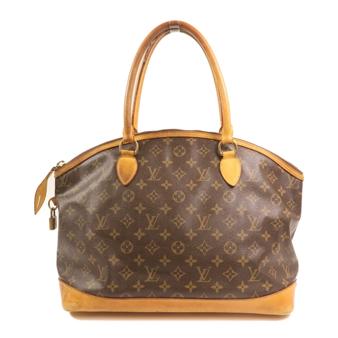 Louis Vuitton Lockit Horizontal Monogram Shoulder Bag Brown Canvas GHW: Louis Vuitton Lockit Horizontal Monogram Shoulder Bag Brown Canvas GHW This Louis Vuitton Lockit Horizontal Shoulder Bag features the signature monogram brown PVC coated canvas exterior and is designe