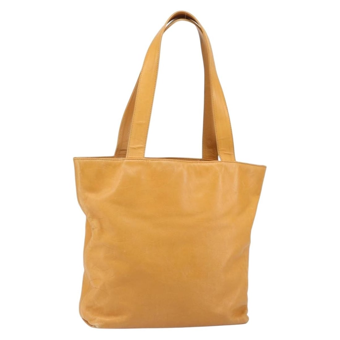 Chanel Orange Leather Tote Bag with Gold CC Logo and Guarantee Card: Chanel Orange Leather Tote Bag with Gold CC Logo and Guarantee Card This CHANEL tote bag features orange and gold leather with the signature CC logo. The bag is made in Italy and includes a guarantee 