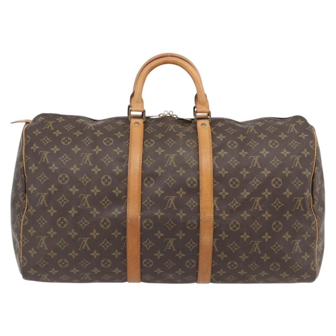 Louis Vuitton Keepall Monogram Canvas Travel Bag 55cm: Louis Vuitton Keepall Monogram Canvas Travel Bag 55cm This Louis Vuitton Keepall Bag features the iconic Monogram Canvas design and is suitable for unisex use. The bag is crafted from durable canvas i