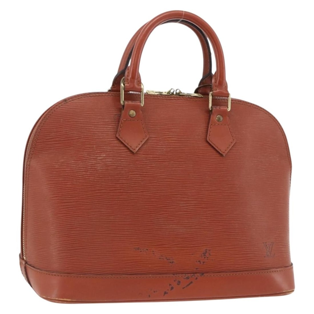 Louis Vuitton Alma Epi Leather Brown Handbag Model M52143: Louis Vuitton Alma Epi Leather Brown Handbag Model M52143 This is a Louis Vuitton Alma hand bag from the Epi line, crafted from brown Epi leather. The bag features a structured silhouette with dual ha