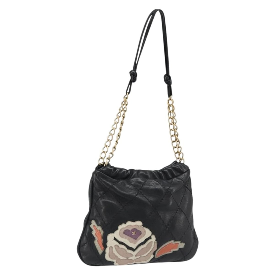 Chanel Chain Tote Black Leather Shoulder Bag: Chanel Chain Tote Black Leather Shoulder Bag This Chanel Chain Tote is crafted from black leather and designed for unisex use. It features a classic chain shoulder strap and is made in France. The bag