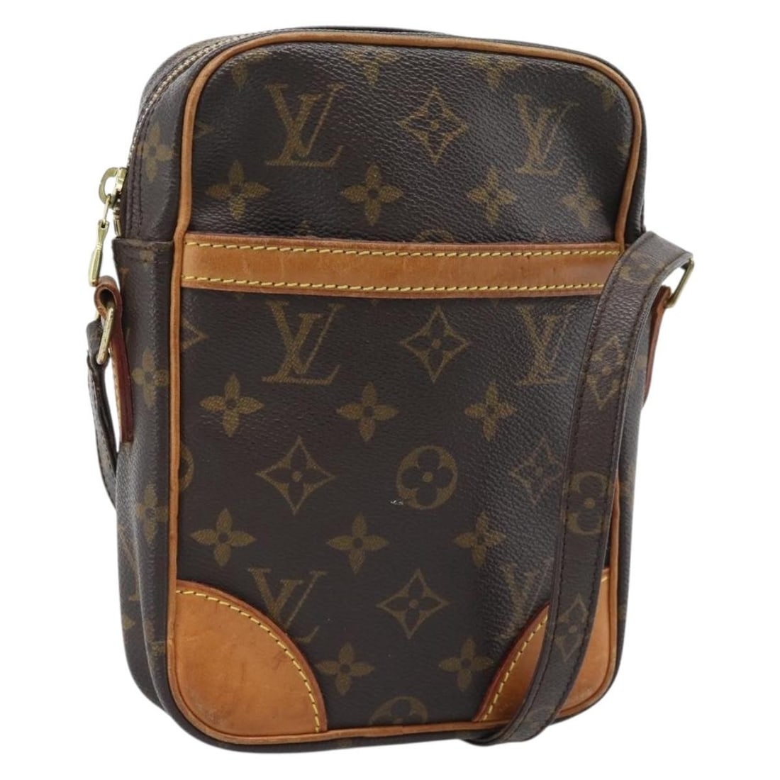 Louis Vuitton Danube Monogram Canvas Shoulder Bag M45266: Louis Vuitton Danube Monogram Canvas Shoulder Bag M45266 This Louis Vuitton Monogram Danube Shoulder Bag (model M45266) is crafted from the brand's signature monogram canvas. Designed for women, it fe