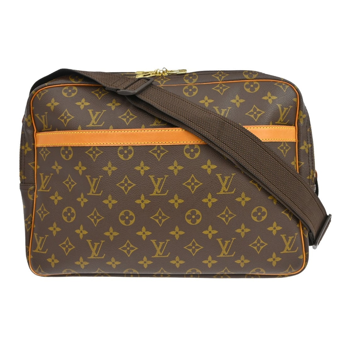 Louis Vuitton Reporter GM Monogram Crossbody Shoulder Bag: Louis Vuitton Reporter GM Monogram Crossbody Shoulder Bag This Louis Vuitton Reporter GM shoulder bag features the iconic monogram canvas leather exterior in brown, complemented by a crossbody strap f