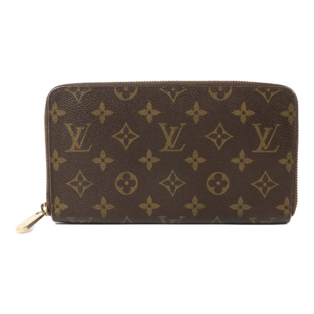 Louis Vuitton Monogram Brown L Shaped Zipper Wallet M60002 GHW: Louis Vuitton Monogram Brown L Shaped Zipper Wallet M60002 GHW This Louis Vuitton L-shaped zipper long wallet features the iconic Monogram pattern in brown PVC coated canvas. Designed for unisex use, 