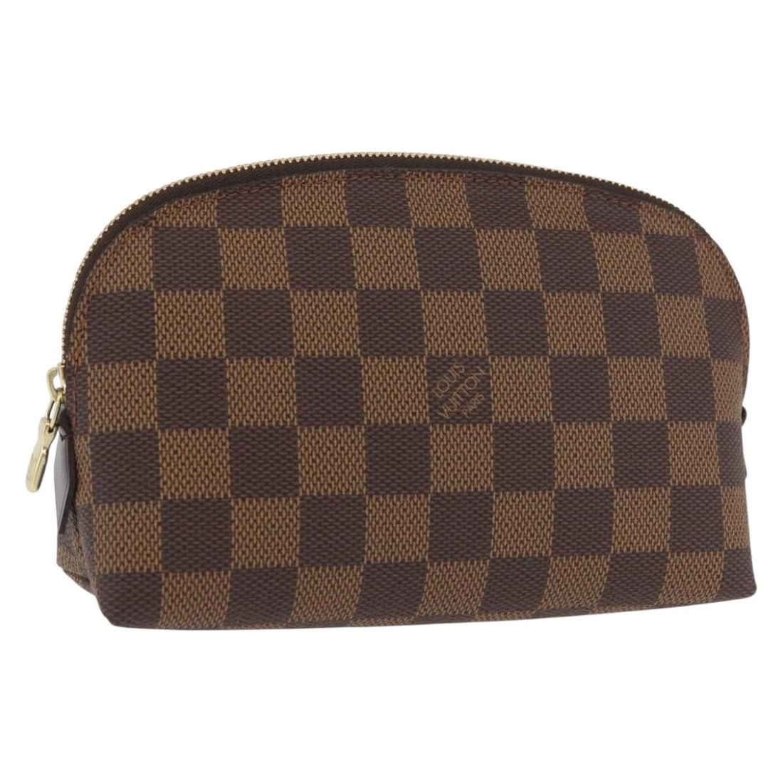 Louis Vuitton Damier Ebene cosmetic pouch N47516 Spain: Louis Vuitton Damier Ebene cosmetic pouch N47516 Spain This Louis Vuitton Damier Ebene Pochette Cosmetic PM Pouch is crafted from signature Damier Ebene canvas and features a compact, practical design