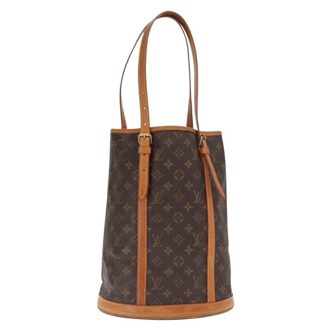 Monogram Canvas Bucket GM Shoulder Bag by Louis Vuitton M42236: Monogram Canvas Bucket GM Shoulder Bag by Louis Vuitton M42236 This Louis Vuitton Monogram Bucket GM Shoulder Bag, model M42236, is crafted from signature monogram canvas with a classic monogram color