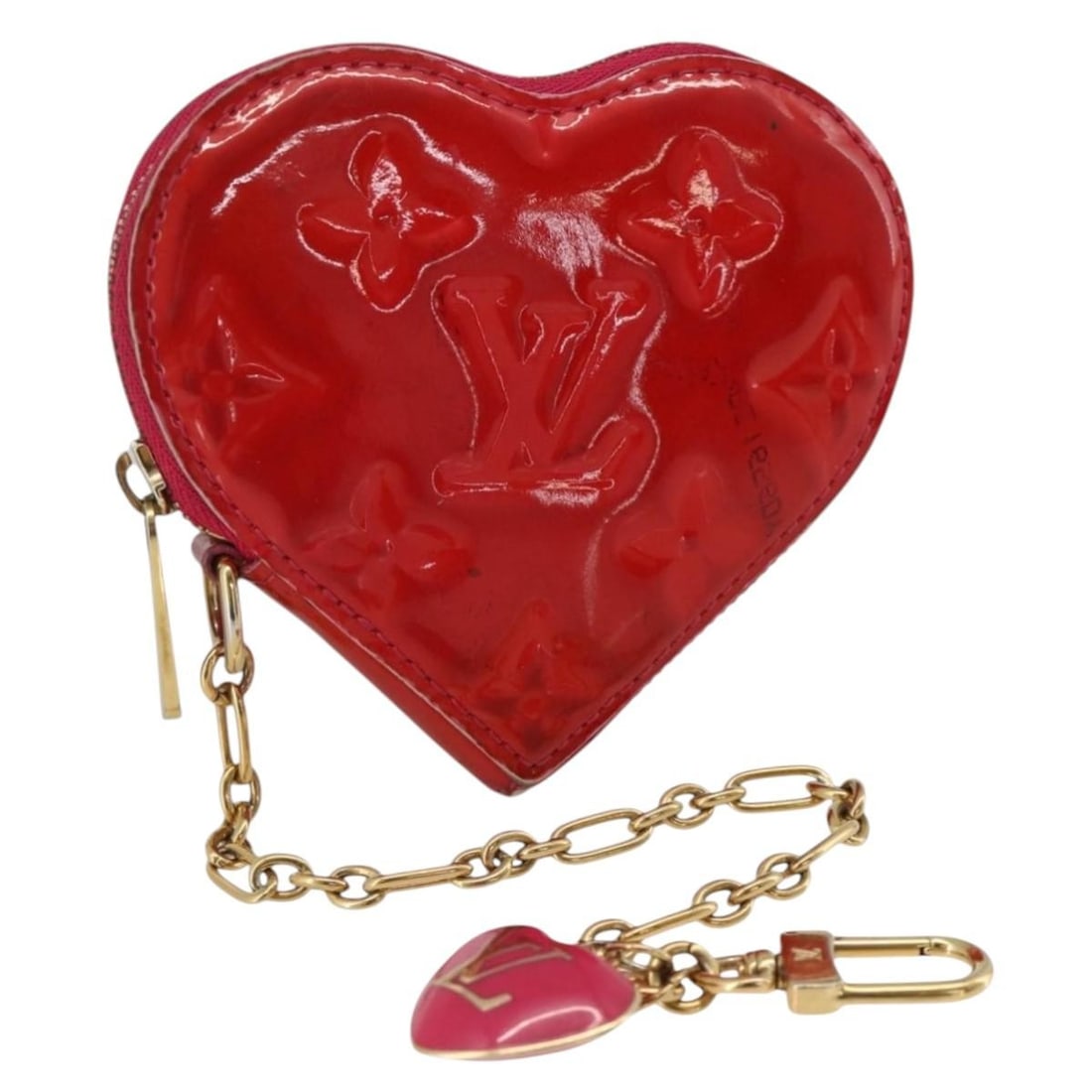 Louis Vuitton Vernis Heart Shaped Rose Pop Patent Leather Coin Purse M93657: Louis Vuitton Vernis Heart Shaped Rose Pop Patent Leather Coin Purse M93657 This Louis Vuitton Vernis Porte Monnaie Coeur coin purse features a heart-shaped design crafted from patent leather in the R