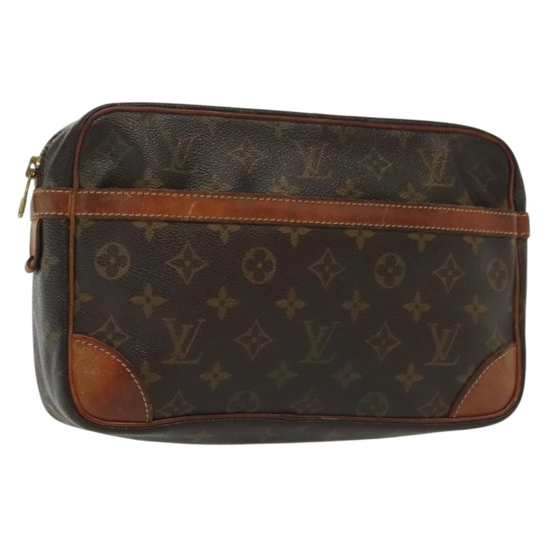 LOUIS VUITTON Monogram Compiegne 28 Clutch Bag M51845 Auth: LOUIS VUITTON Monogram Compiegne 28 Clutch Bag M51845 Auth This Louis Vuitton Monogram Compiegne 28 Clutch Bag showcases the iconic monogram canvas, embodying luxury and style. Measuring approximately