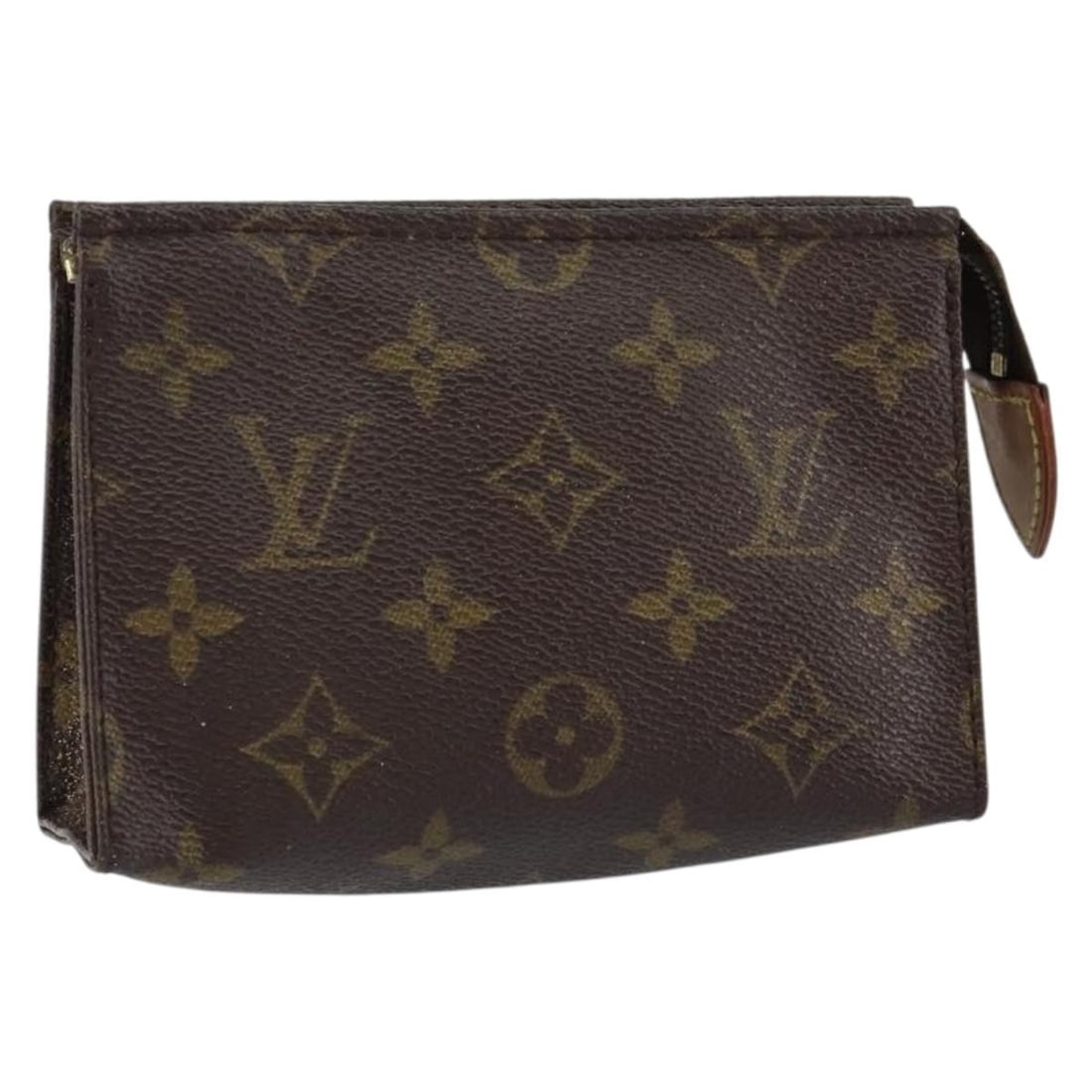LOUIS VUITTON Monogram Poche Toilette 15 Pouch M47546 Auth France: LOUIS VUITTON Monogram Poche Toilette 15 Pouch M47546 Auth France This elegant LOUIS VUITTON Monogram Poche Toilette 15 Pouch is a stylish accessory crafted from durable Monogram Canvas. It showcases 