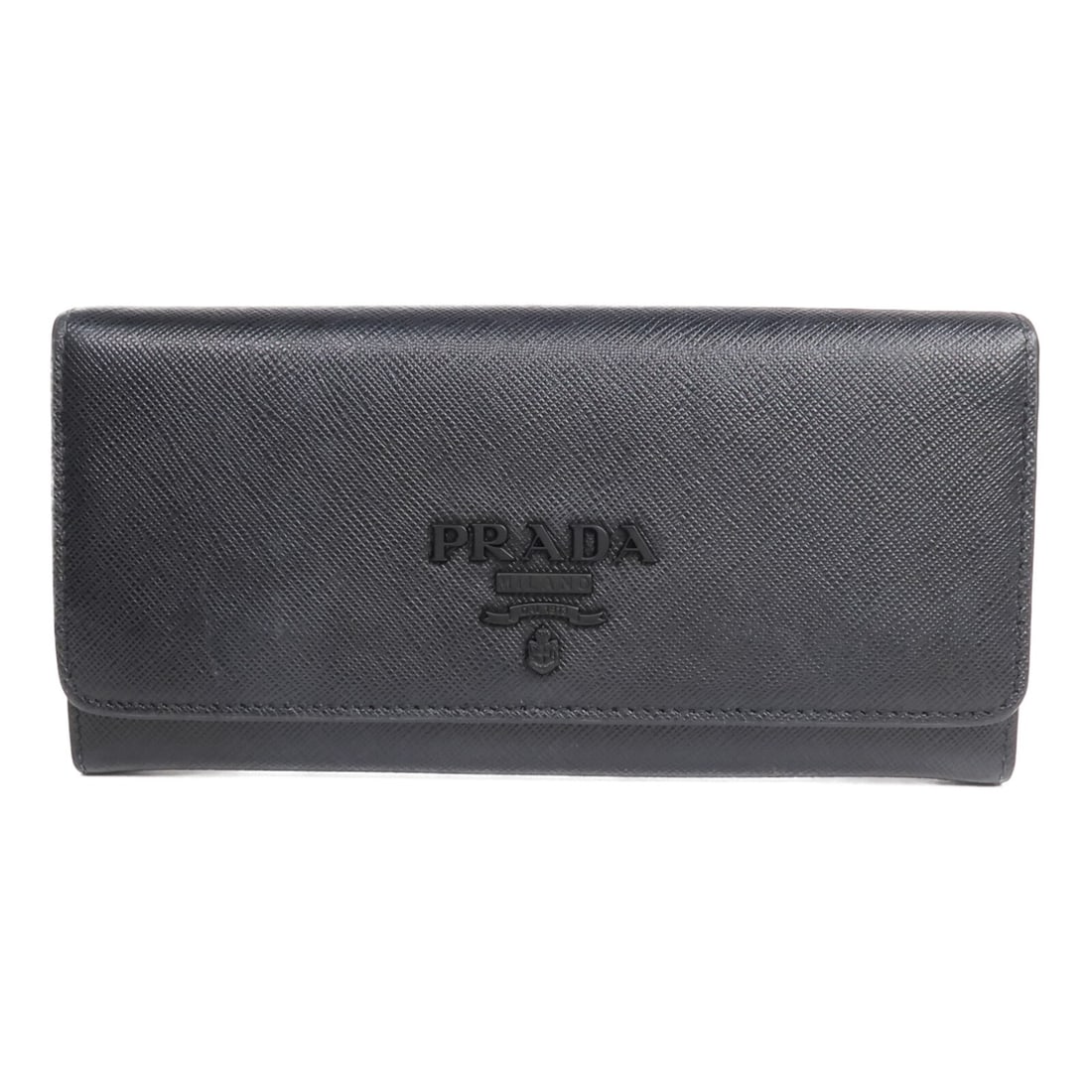 Prada Saffiano Leather Black Bifold Wallet with Gold Hardware 1MH132 (1 of 18)