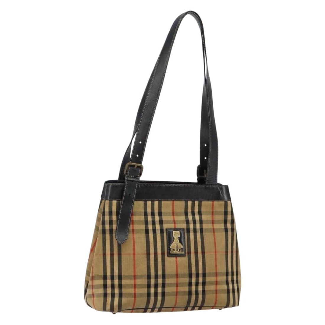 Burberrys beige canvas tote bag made in Italy: Burberrys beige canvas tote bag made in Italy This Burberrys Nova Check tote bag is crafted from beige canvas and made in Italy. It features the classic Nova Check pattern and is designed with a spaci