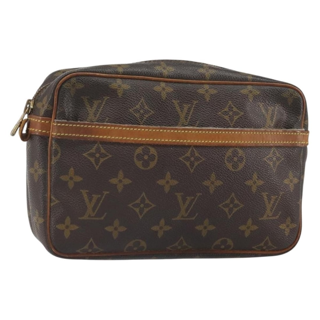 Louis Vuitton Compiegne 23 Monogram Canvas Clutch Bag M51847 France: Louis Vuitton Compiegne 23 Monogram Canvas Clutch Bag M51847 France This Louis Vuitton Compiegne 23 clutch bag features the signature Monogram canvas exterior and was crafted in France. The bag is des