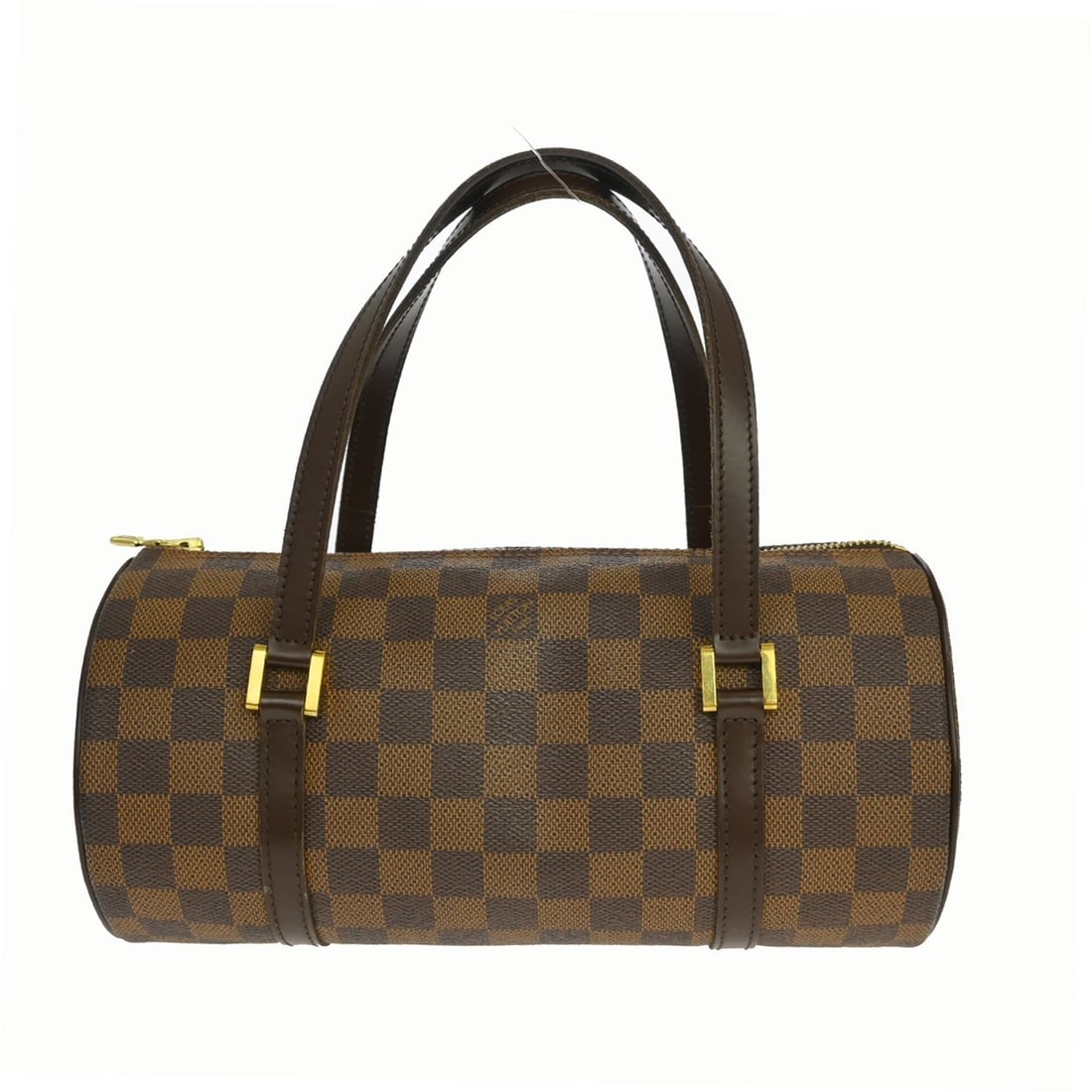 Louis Vuitton Papillon 30 Damier Canvas Brown Handbag: Louis Vuitton Papillon 30 Damier Canvas Brown Handbag This Louis Vuitton Damier Papillon 26 handbag features the signature Damier canvas leather exterior with leather trim and accents, including the i