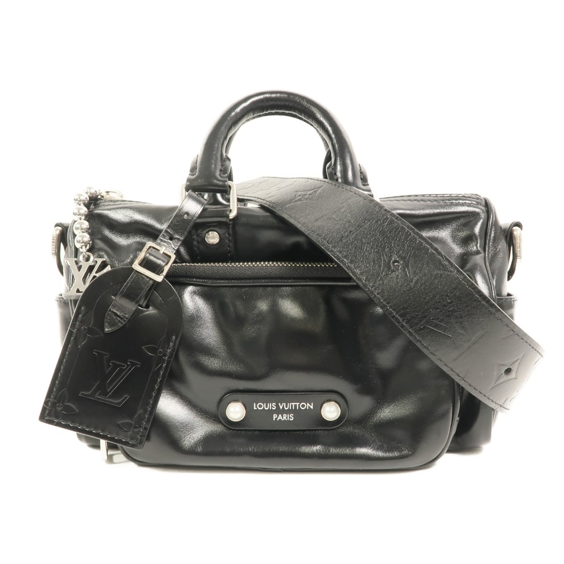 Louis Vuitton Keepall Cargo Bandouliere 25 Black Calfskin Shoulder Bag (1 of 16)