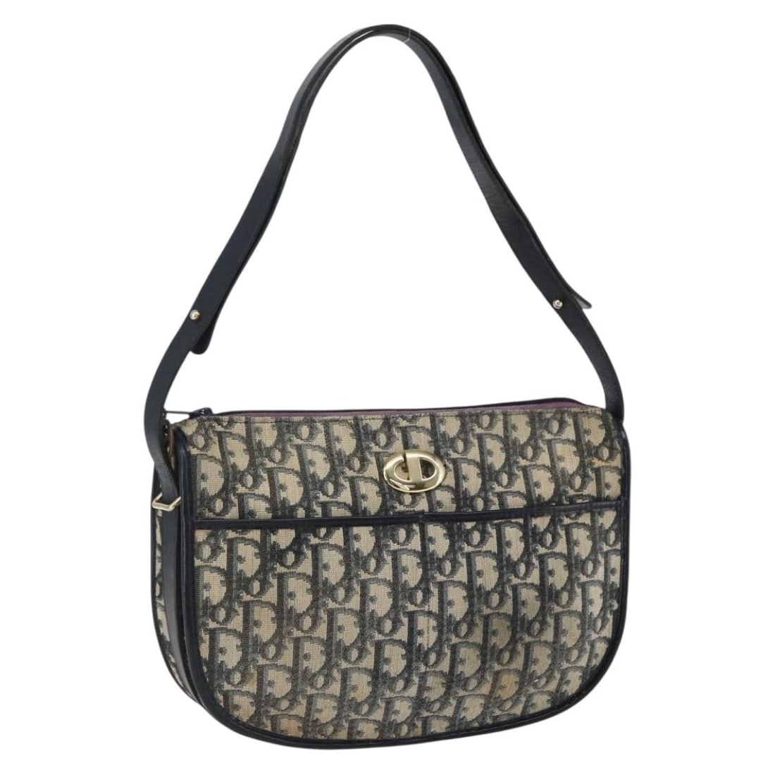 Christian Dior Navy and Gold Trotter Canvas Women's Shoulder Bag France: Christian Dior Navy and Gold Trotter Canvas Women's Shoulder Bag France This Christian Dior Trotter Canvas shoulder bag features a classic navy and gold color combination and is crafted from the iconi