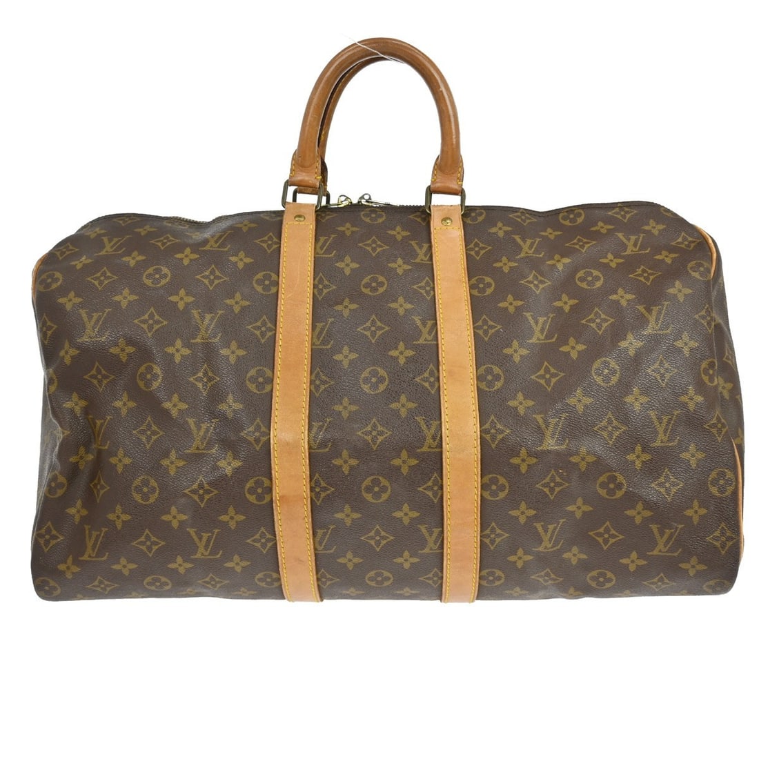 Louis Vuitton Keepall Monogram Canvas Travel Bag: Louis Vuitton Keepall Monogram Canvas Travel Bag This Louis Vuitton Keepall Bag features the iconic monogram canvas in brown and is designed for unisex use. Made in France, this bag is crafted from du