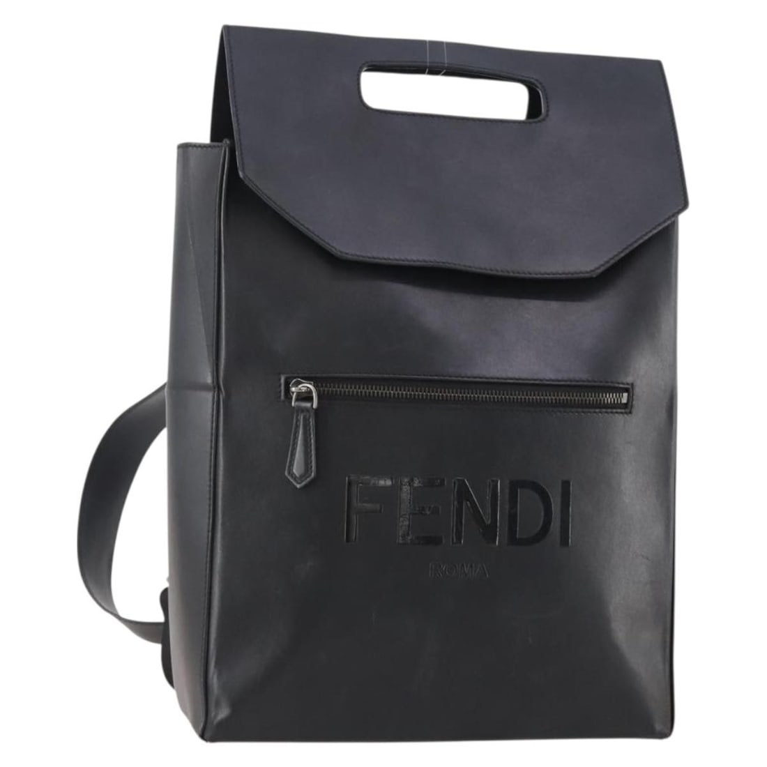 Fendi Black Silver Leather Women Backpack Italy: Fendi Black Silver Leather Women Backpack Italy This FENDI backpack is crafted from black and silver leather and designed for women. Made in Italy, it features a spacious interior and practical dimens