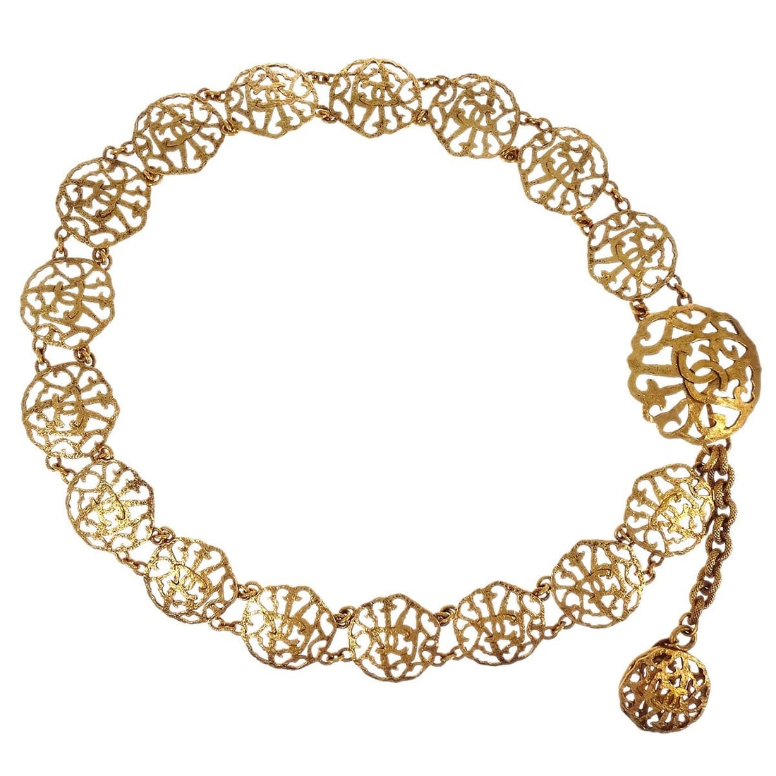 Gold Plated Women's Belt by Chanel Small Size (1 of 4)