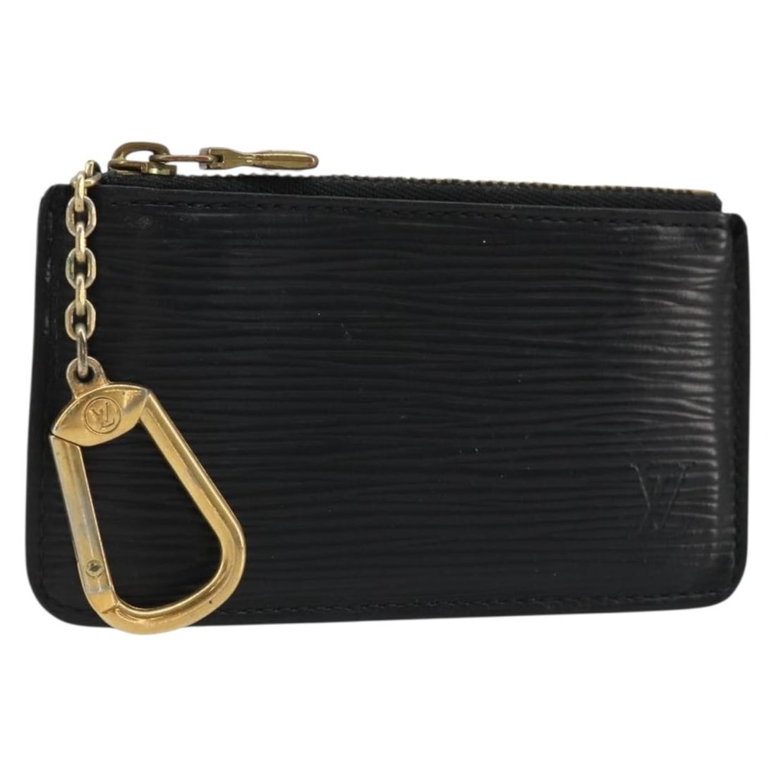 Louis Vuitton Epi leather black coin purse M63802: Louis Vuitton Epi leather black coin purse M63802 This Louis Vuitton Epi Pochette Cles coin purse is crafted from durable black Epi leather and features a compact design ideal for carrying small essen