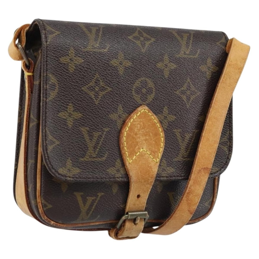 Louis Vuitton Cartouchiere PM Monogram Canvas Shoulder Bag M51254 France: Louis Vuitton Cartouchiere PM Monogram Canvas Shoulder Bag M51254 France This Louis Vuitton Monogram Cartouchiere PM is a women's shoulder bag crafted from monogram canvas with an adjustable strap. Th