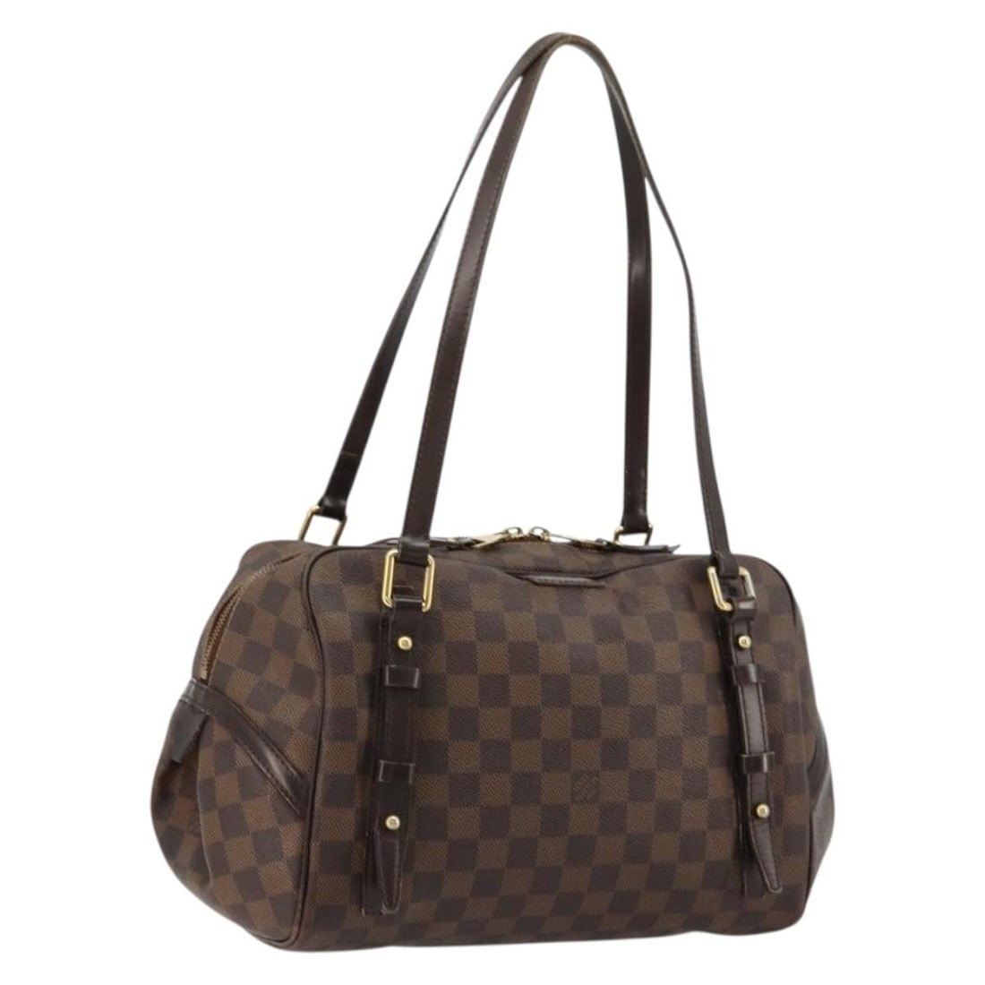Louis Vuitton Rivington PM Damier Ebene Canvas Handbag N41157: Louis Vuitton Rivington PM Damier Ebene Canvas Handbag N41157 This Louis Vuitton Damier Ebene Rivington PM handbag features the iconic Damier Ebene canvas in a classic brown color. Designed for women,