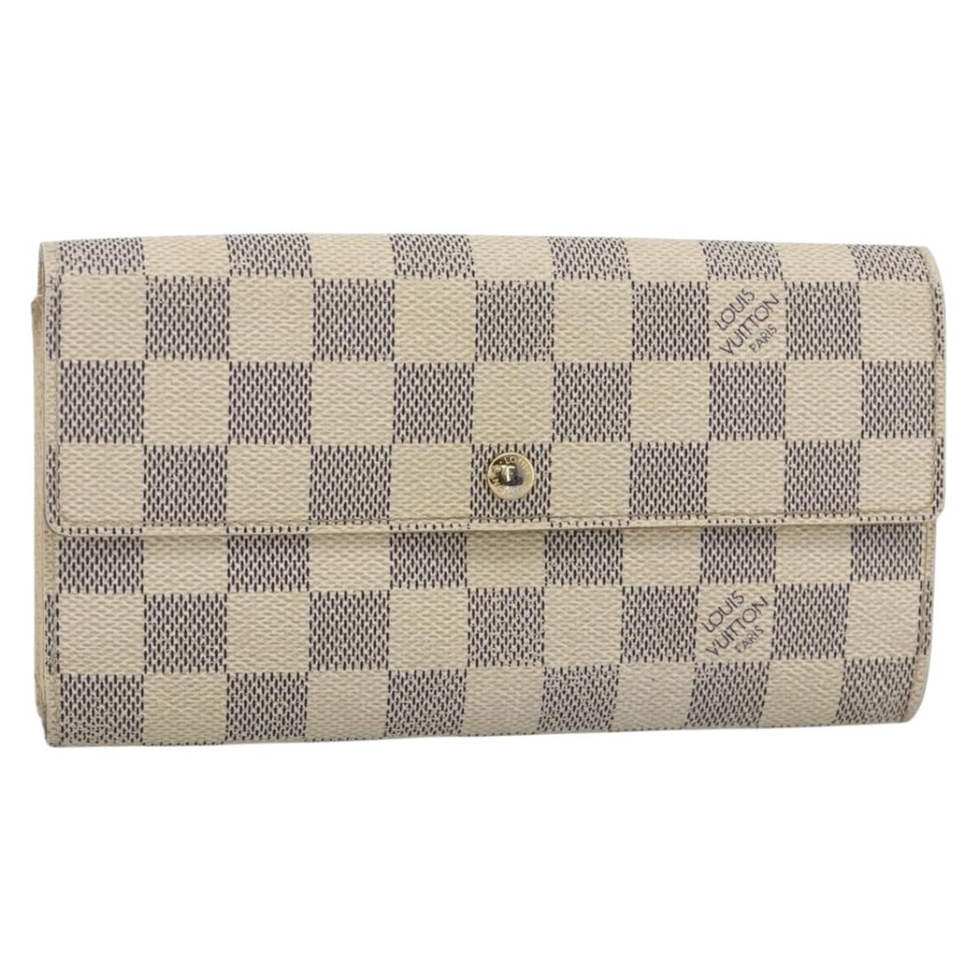 Louis Vuitton Damier Azur Sarah Long Wallet N61735: Louis Vuitton Damier Azur Sarah Long Wallet N61735 This Louis Vuitton Damier Azur Portefeuille Sarah long wallet features the iconic Damier Azur canvas in a classic long wallet style. Designed for wom