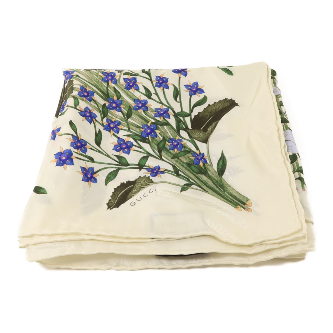 Gucci White Silk Women Scarf: Gucci White Silk Women Scarf This women's scarf by Gucci is crafted from high-quality silk and features a classic white color. Made in Italy, it offers a luxurious feel and elegant style, ideal for ad