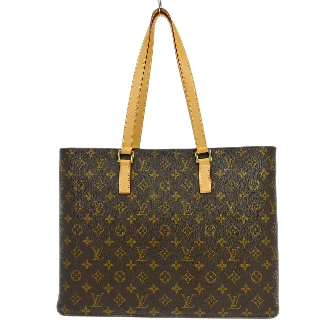 Louis Vuitton Luco Monogram Canvas Shoulder Tote Bag M51155: Louis Vuitton Luco Monogram Canvas Shoulder Tote Bag M51155 This Louis Vuitton Monogram Luco shoulder tote bag features the iconic monogram canvas leather exterior in brown, complemented by beige doub