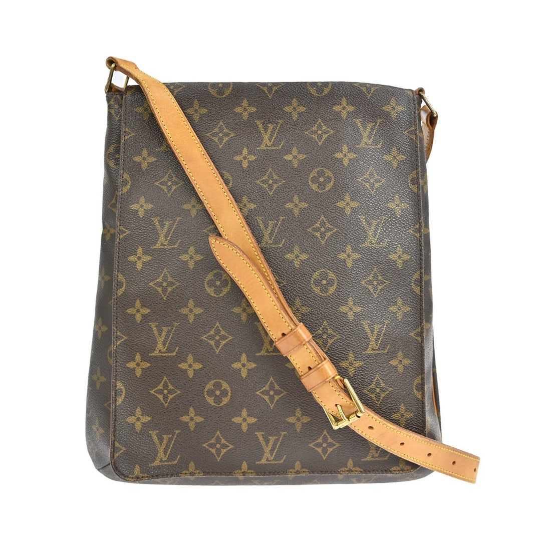 Louis Vuitton Monogram Musette Brown Shoulder Bag M51256: Louis Vuitton Monogram Musette Brown Shoulder Bag M51256 This Louis Vuitton Musette shoulder bag features the iconic monogram canvas exterior with brown leather shoulder strap and trim. It is designed