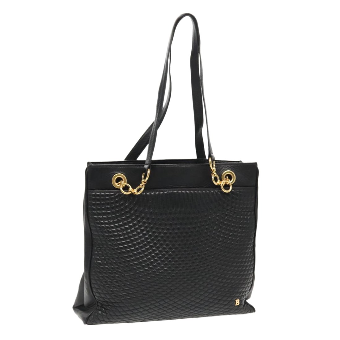 BALLY Black and Gold Leather Chain Shoulder Bag for Women: BALLY Black and Gold Leather Chain Shoulder Bag for Women This is a Bally women's chain shoulder bag crafted from leather in black and gold tones. Made in Italy, the bag features a structured silhouet