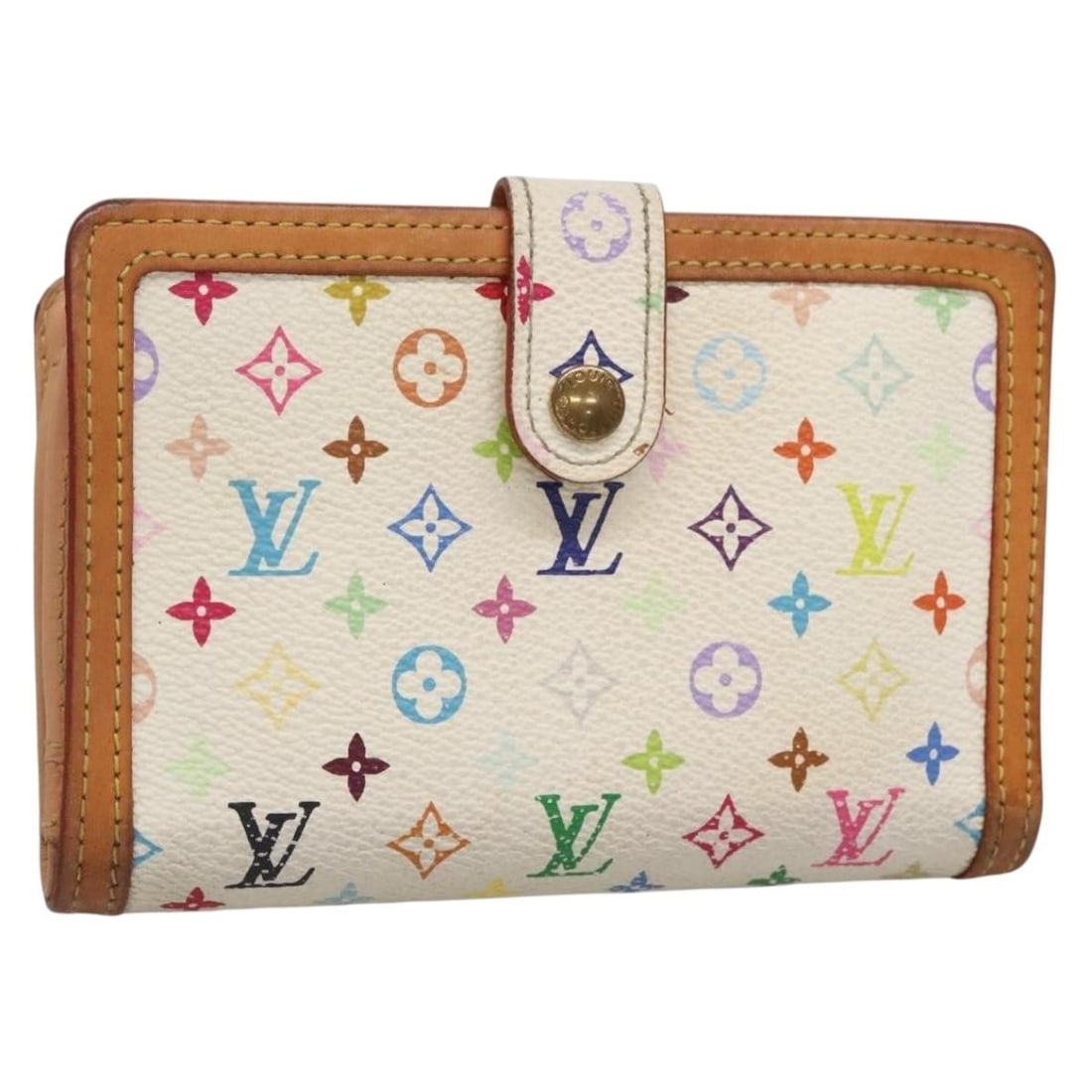 Louis Vuitton Multicolor Viennois bifold wallet White M92987: Louis Vuitton Multicolor Viennois bifold wallet White M92987 This Louis Vuitton Portefeuille Viennois bifold wallet features the iconic Multicolor Monogram canvas in white. Designed for women, it is c