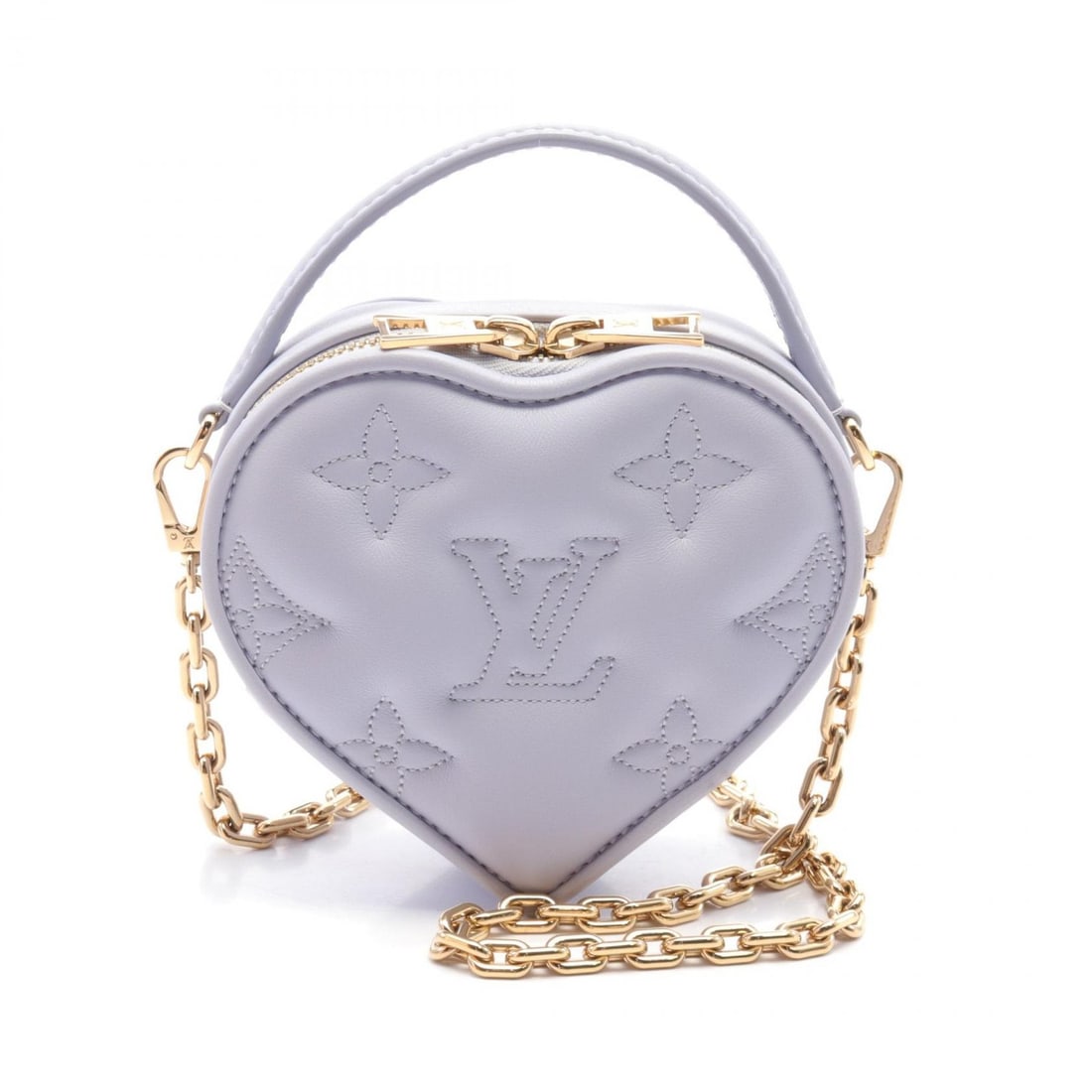 Louis Vuitton Pop My Heart M82041 Purple Leather 2-Way Shoulder Bag: Louis Vuitton Pop My Heart M82041 Purple Leather 2-Way Shoulder Bag This Louis Vuitton Pop My Heart handbag, model M82041, features a monogram-embroidered design in purple leather. Designed as a 2-way
