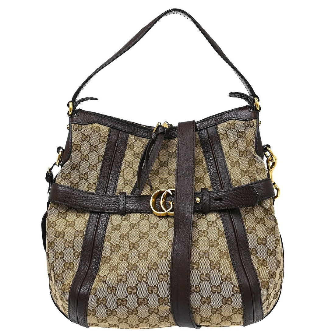 Gucci GG Beige Canvas Leather Tote Handbag 247185 493075: Gucci GG Beige Canvas Leather Tote Handbag 247185 493075 This Gucci beige canvas GG 2-way handbag features the classic GG pattern and is crafted from canvas leather. Designed as a medium-sized tote, i