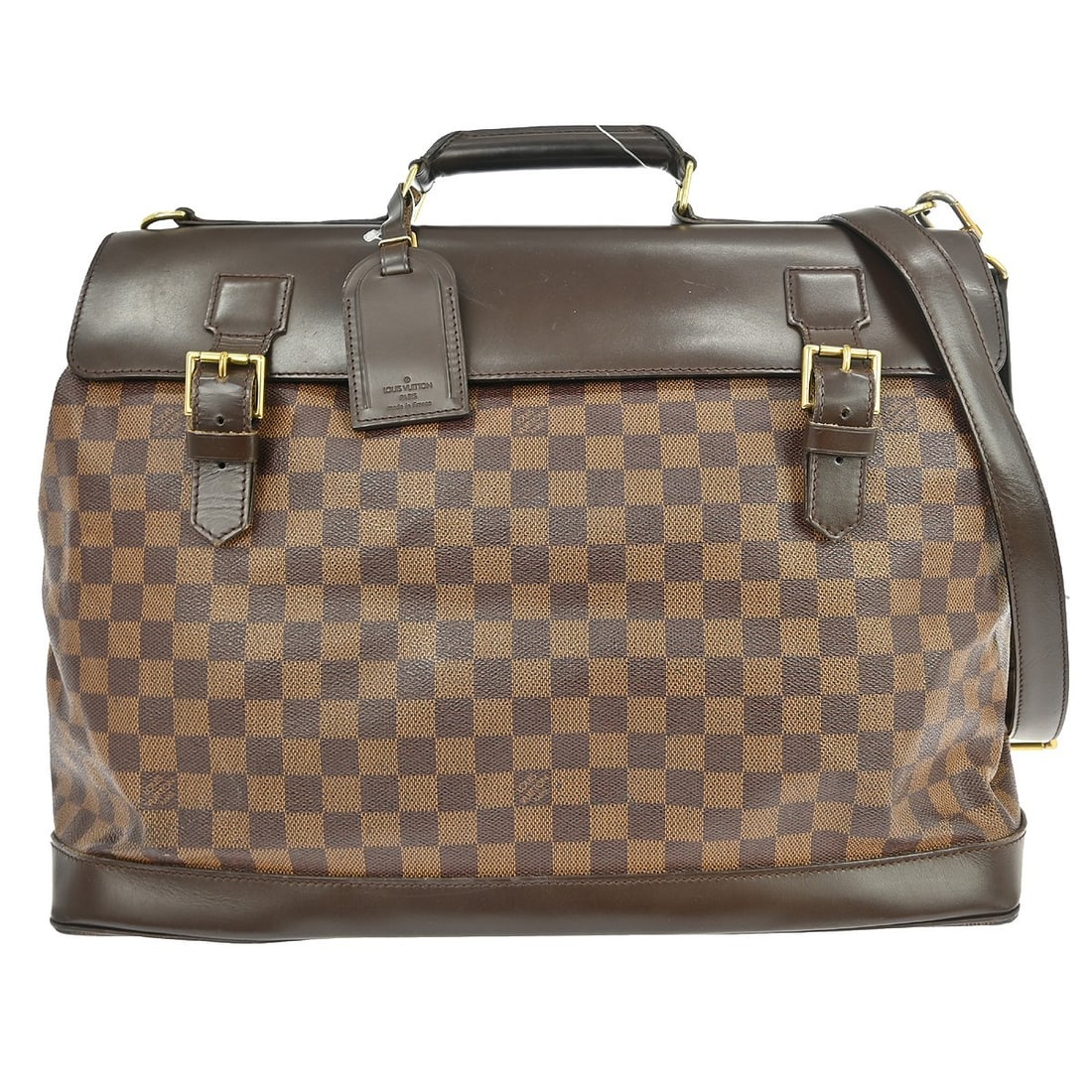 Louis Vuitton Damier West End PM Brown Crossbody Handbag N41130: Louis Vuitton Damier West End PM Brown Crossbody Handbag N41130 This Louis Vuitton Damier West End PM 2-way handbag features a large, versatile design crafted from signature Damier canvas leather in b