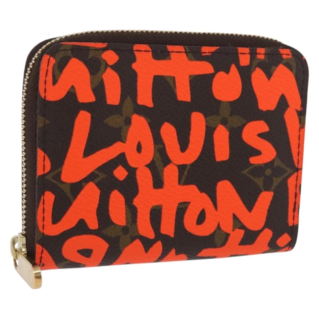 Louis Vuitton Orange Monogram Graffiti Zippy Coin Purse M93708: Louis Vuitton Orange Monogram Graffiti Zippy Coin Purse M93708 Louis Vuitton Monogram Graffiti canvas coin purse in vibrant orange featuring the iconic monogram pattern with graffiti accents. This com