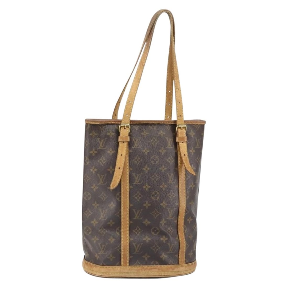 Louis Vuitton Bucket GM Monogram Canvas Shoulder Bag M42236: Louis Vuitton Bucket GM Monogram Canvas Shoulder Bag M42236 This Louis Vuitton Monogram Bucket GM Shoulder Bag is crafted from signature Monogram canvas and was made in France. The bag features adjust
