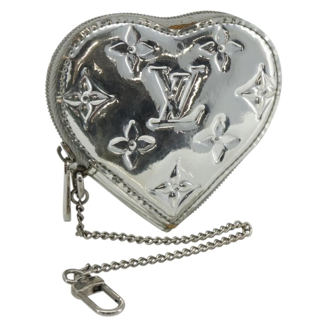 Louis Vuitton M93566 Silver Monogram Miroir Heart Coin Purse (1 of 18)