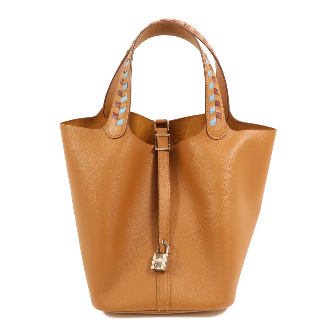 Hermes Picotin MM Brown Epsom Leather Tote with Palladium Hardware: Hermes Picotin MM Brown Epsom Leather Tote with Palladium Hardware Hermes Picotin MM handbag crafted from Veau Epsom calfskin leather in a rich brown color. This stylish bucket tote features palladium