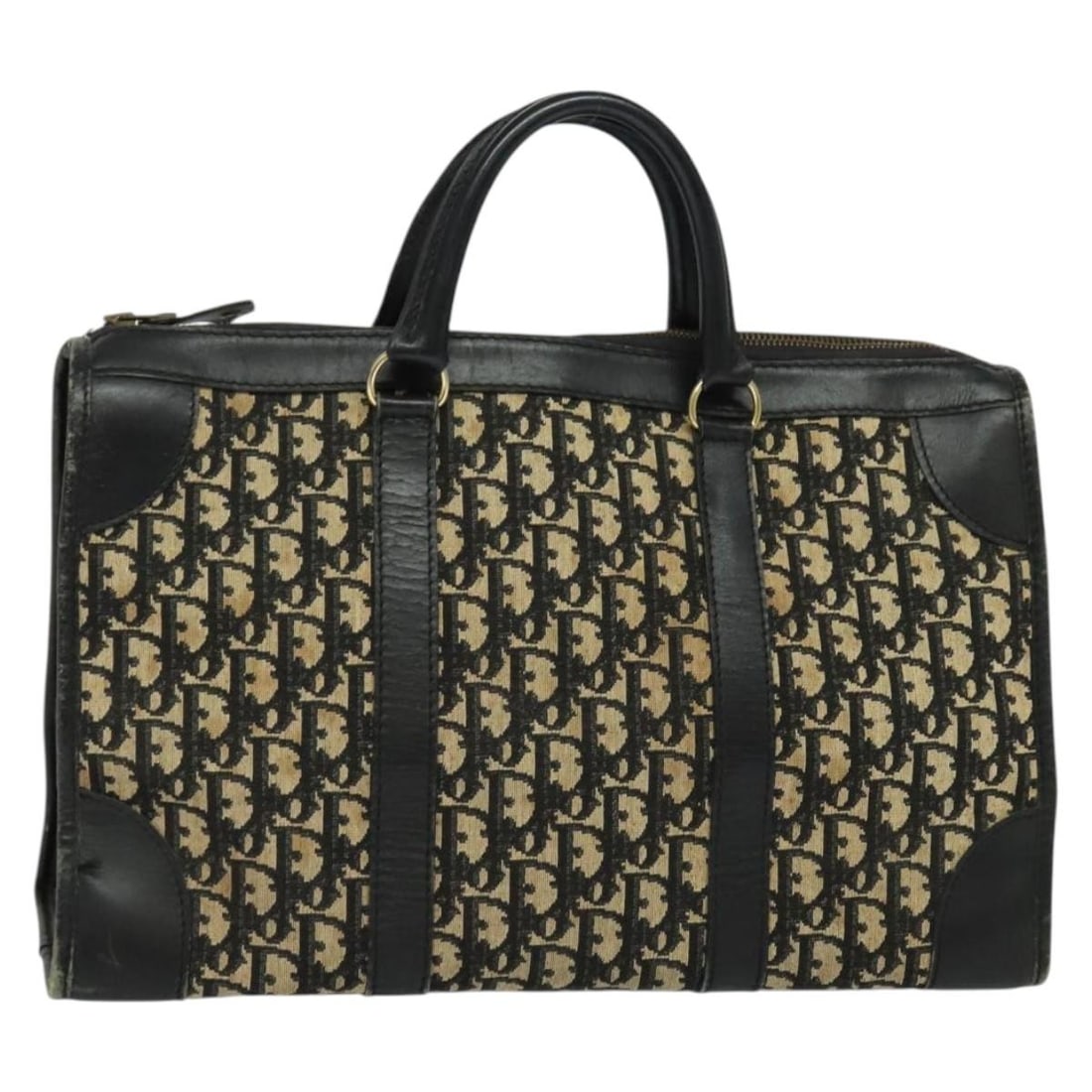 Christian Dior Trotter Canvas Navy Gold Handbag France: Christian Dior Trotter Canvas Navy Gold Handbag France This Christian Dior Trotter Canvas handbag features a navy and gold color scheme and is crafted from the brand's signature Trotter canvas materia