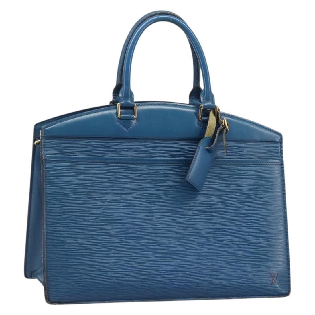 Louis Vuitton Riviera Epi Leather Blue Handbag M48185: Louis Vuitton Riviera Epi Leather Blue Handbag M48185 This Louis Vuitton Epi Riviera handbag features a blue Epi leather exterior, offering a sophisticated and durable design. The bag includes a name 