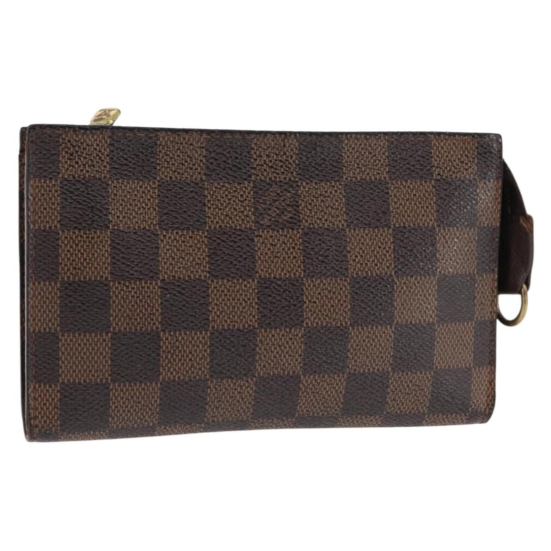 Louis Vuitton Damier Ebene Marais Pouch Auth SP0091: Louis Vuitton Damier Ebene Marais Pouch Auth SP0091 This authentic Louis Vuitton Damier Ebene Marais Pouch is a stylish accessory crafted from durable Damier Ebene canvas. With dimensions of approxima