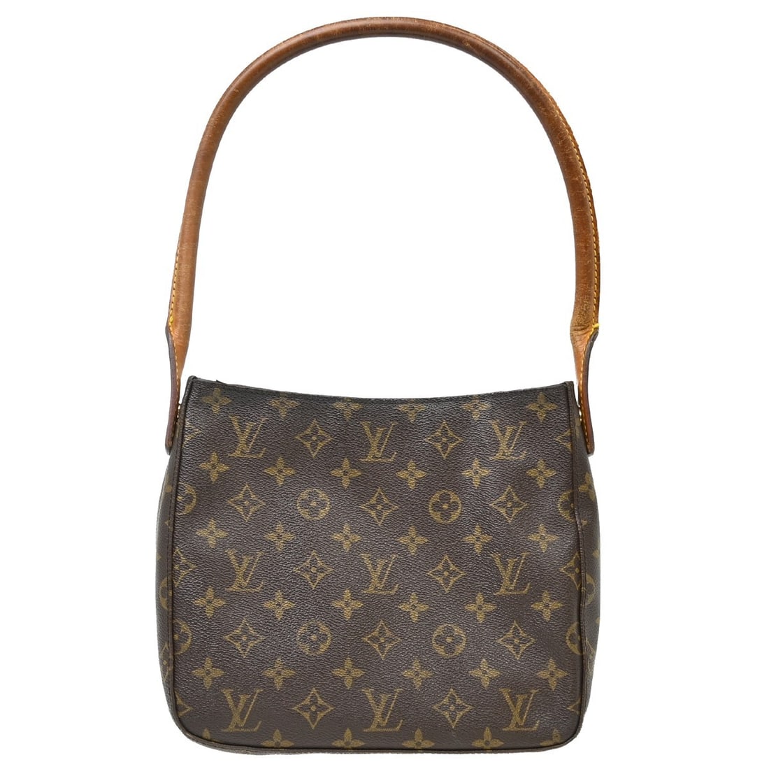 Louis Vuitton Mini Looping Monogram Canvas Brown Top Handle Bag: Louis Vuitton Mini Looping Monogram Canvas Brown Top Handle Bag This Louis Vuitton Looping MM handbag features the iconic monogram canvas with brown leather accents and gold-tone hardware. Designed wi