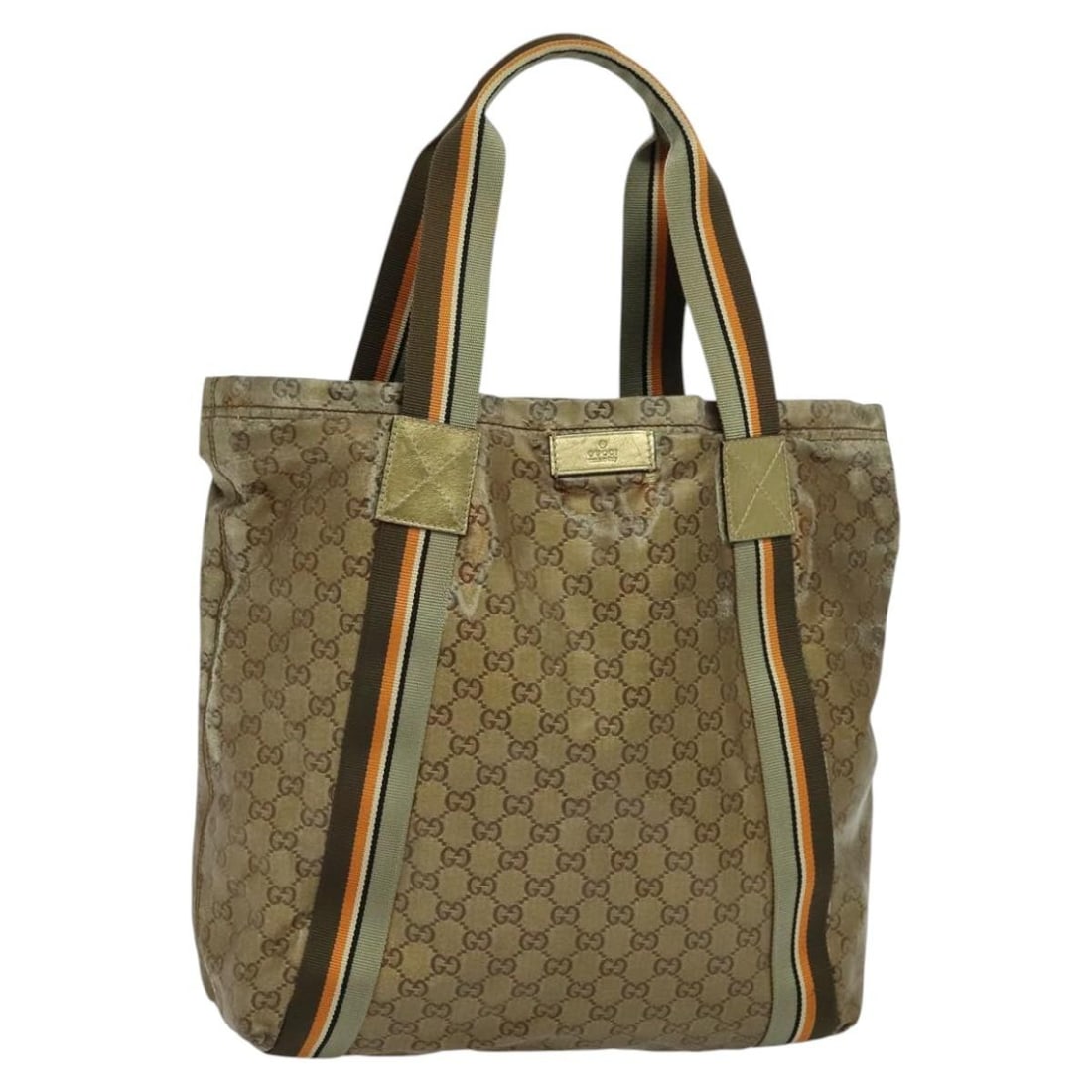 Gucci Sherry Line GG Canvas Tote Bag Gold Gray Brown: Gucci Sherry Line GG Canvas Tote Bag Gold Gray Brown This GUCCI GG Crystal Sherry Line tote bag features a gold, gray, and brown GG canvas exterior. Designed for women, the bag offers a spacious inter