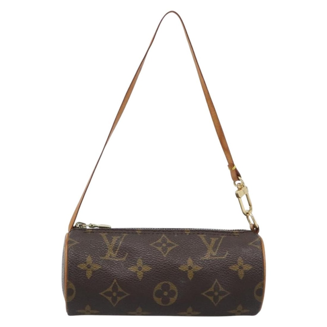 Louis Vuitton Monogram Canvas Papillon Pochette Handbag: Louis Vuitton Monogram Canvas Papillon Pochette Handbag This Louis Vuitton Papillon Pochette features the iconic Monogram Canvas in brown, crafted for a feminine style. Made in France, this compact ac